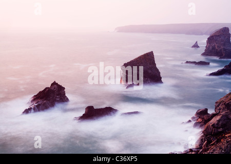 Bedruthan Steps, Cornwall, UK. Stock Photo