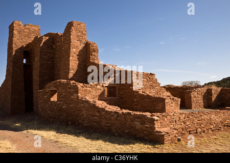 The Spanish colonial church at Abo Mission, Salinas Pueblo Missions National Monument, New Mexico, USA. Stock Photo