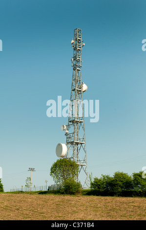 mobile phones antenna relay station Stock Photo