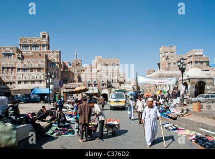 bab yemen square in sanaa yemen Stock Photo