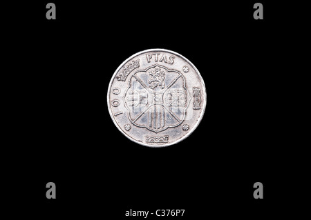 Spanish 50 pesetas coin Stock Photo