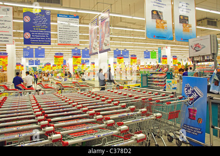 Carrefour Supermarket, Mall of the Emirates, Al Barsha, Dubai, United Arab Emirates Stock Photo