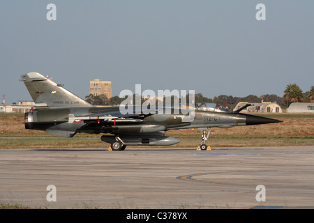 French Air Force Dassault Mirage F1CR reconnaissance aircraft during the Libyan crisis, 23 April 2011 Stock Photo