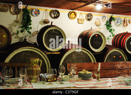 Wine cellar, Zakarpattia province, western Ukraine Stock Photo