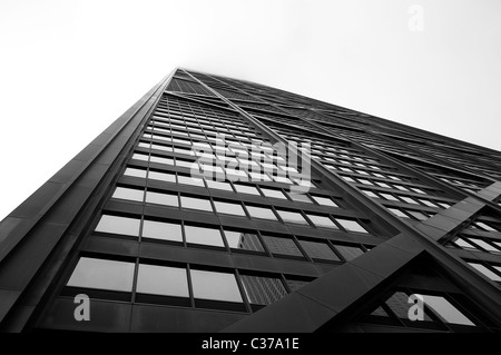 A wide angle view of Chicago's John Hancock Center (completed 1968) Stock Photo