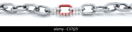 A 3d metal chain isolated on white background Stock Photo - Alamy