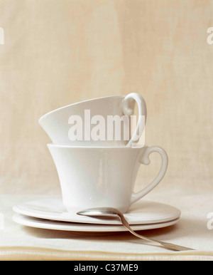 Stacked Tea Cups Stock Photo