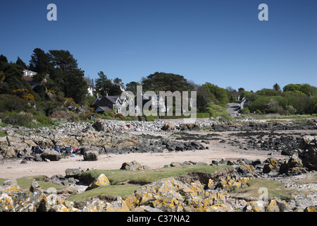 The beach at Rockcliffe near Kippford, Dumfries and Galloway Stock Photo