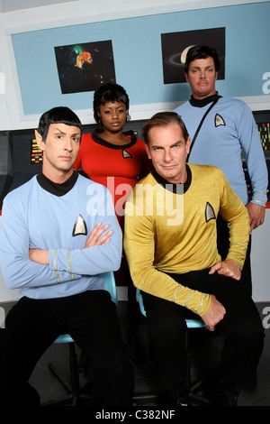 *Set to stun: Star Trek threeway will shock fans CAPTAIN KIRK and MR. SPOCK will fulfill many STAR TREK fans' wildest fantasies Stock Photo