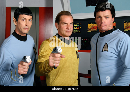 *Set to stun: Star Trek threeway will shock fans CAPTAIN KIRK and MR. SPOCK will fulfill many STAR TREK fans' wildest fantasies Stock Photo