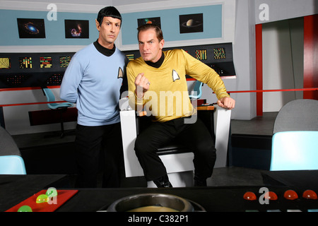 *Set to stun: Star Trek threeway will shock fans CAPTAIN KIRK and MR. SPOCK will fulfill many STAR TREK fans' wildest fantasies Stock Photo