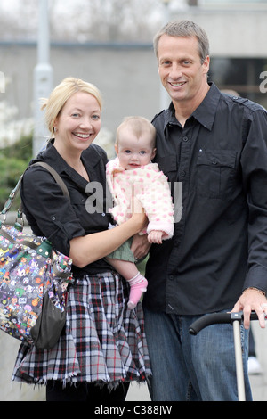 Lhotse Hawk, Kadence Clover Hawk and Tony Hawk skateboarder Tony Hawk