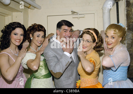 Mad Men' star Bryan Batt  meets the cast (Victoria Matlock, Beth Malone, Misty Cotton and Bets Malone) of the smash hit Stock Photo