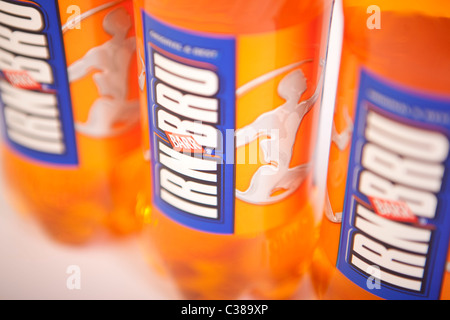 Illustrative image of Irn Bru bottles. Stock Photo