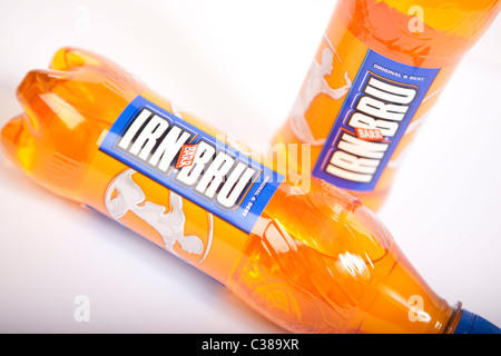 Illustrative image of Irn Bru bottles. Stock Photo