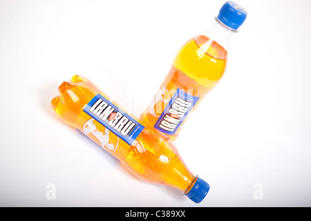 Illustrative image of Irn Bru bottles. Stock Photo