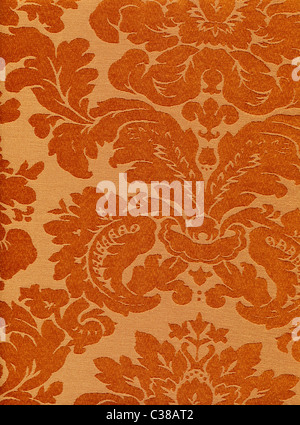 Fragment of retro colorful tapestry textile pattern with floral ornament useful as background Stock Photo