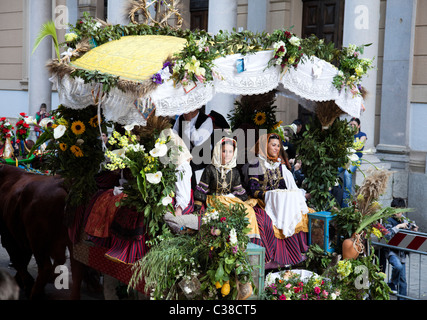 Sant'Efisio is one of the most important festival in Sardinia, take place in Cagliari, the capital of Sardinia. Stock Photo