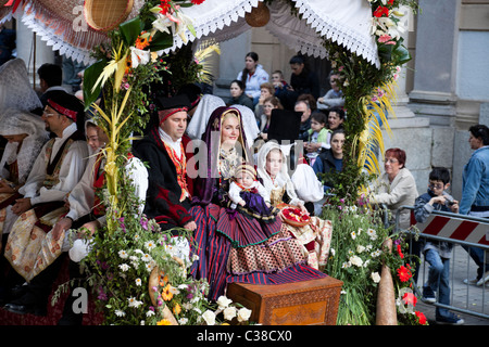 Sant'Efisio is one of the most important festival in Sardinia, take place in Cagliari, the capital of Sardinia. Stock Photo