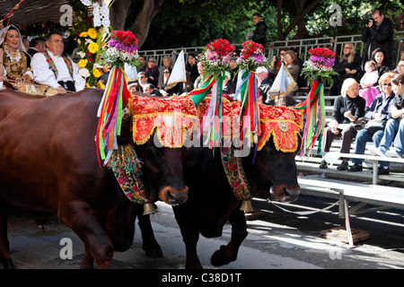 Sant'Efisio is one of the most important festival in Sardinia, take place in Cagliari, the capital of Sardinia. Stock Photo