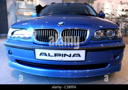 Picture shows the front of a BMW Alpina vehicle. Stock Photo