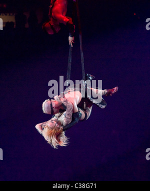 Britney Spears  performing at Nassau Coliseum during 'The Circus: Starring Britney Spears Tour' Long Island, New York - Stock Photo