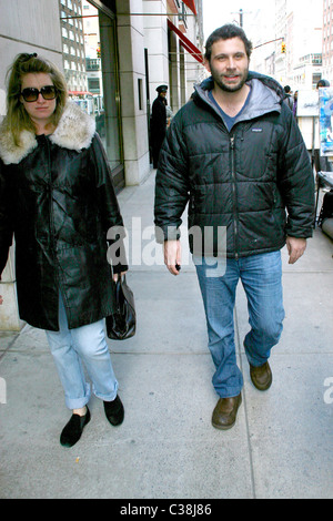 Addie Lane and Jeremy Sisto 'Law & Order' star Jeremy Sisto out and about in Manhattan with his girlfriend New York City, USA - Stock Photo