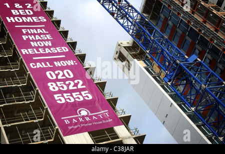 A Barratt Homes Electron development, Newport Avenue, London. Stock Photo