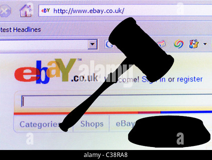 Illustrative image of the Ebay.co.uk website. Stock Photo