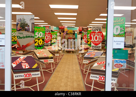 Interior of a Carpetright store. Stock Photo