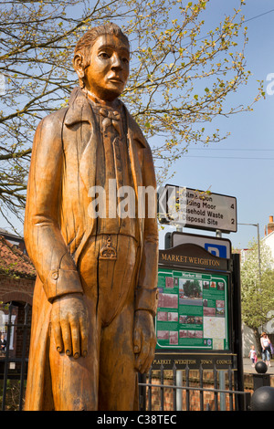 Statue of the Yorkshire Giant, William Bradley, in Market Weighton ...