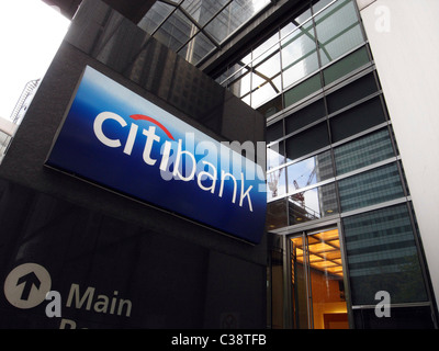 Exterior shot of a Citibank building in Central London. Stock Photo