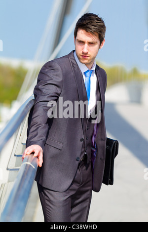 Thoughtful looking man Stock Photo