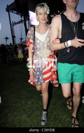 Agyness Deyn and fashion designer Henry Holland at Coachella Music Festival 2009 - Day 1 Indio, California - 17.04.09 Stock Photo