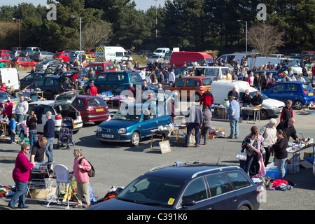 A car boot sale at the Carn Brea Leisure Centre car park in Pool near ...