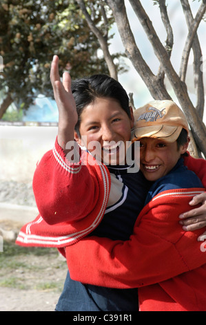 Schoolchildren in Bolivia. Stock Photo