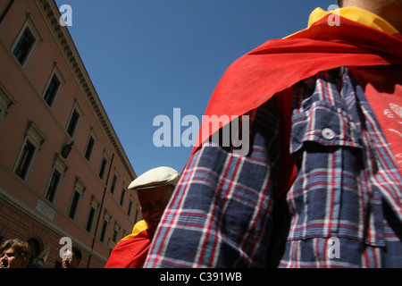 people celebrating the beatification of pope john paul the second, rome May 1st 2011 Stock Photo