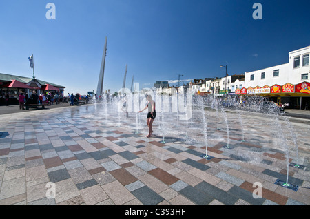 Fountains at the seaside promenade in Southend-on-Sea Essex, England, UK Stock Photo