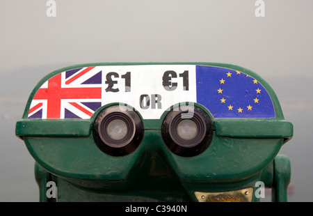 The Pound or Euro Stock Photo