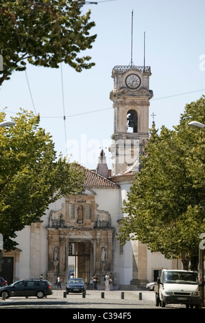Coimbra University tower and Porta Ferrea, Coimbra, Portugal Stock Photo