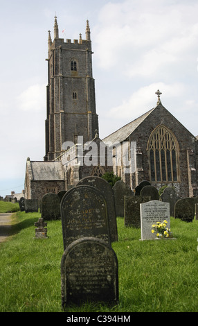 St Nectans church in the village of Stoke Hartland North Devon Stock ...