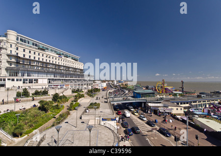 View of the hotel and the promenade  in Southend-on-Sea,  Essex, England, UK Stock Photo
