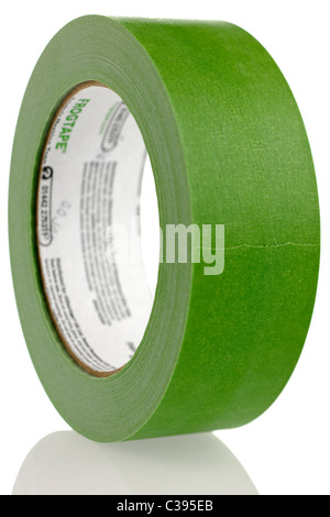 Green roll of Frogtape painters masking tape Stock Photo