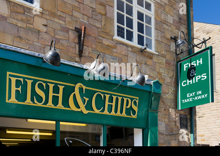 Traditional Fish and Chip Shop, Bakewell, The Peak District, Derbyshire, UK Stock Photo