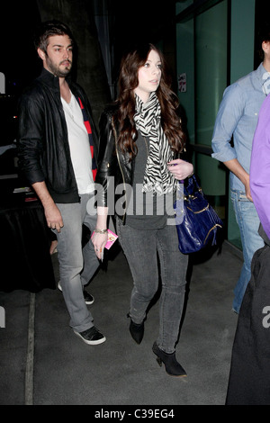 Michelle Trachtenberg arriving at the Staples Center for 'The Circus: Starring Britney Spears Tour' Los Angeles, California - Stock Photo