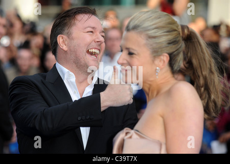 Ricky Gervais and Jane Fallon Night At The Museum 2 - World premiere held at the Empire Leicester Square London, England - Stock Photo