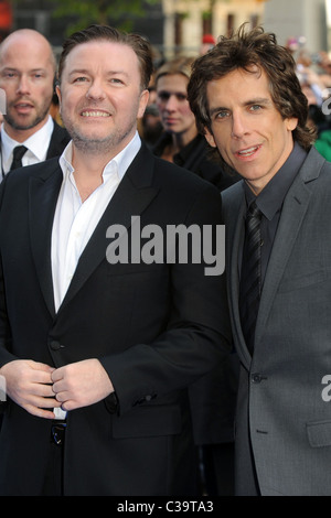 Ricky Gervais and Ben Stiller Night At The Museum 2 - World premiere held at the Empire Leicester Square London, England - Stock Photo