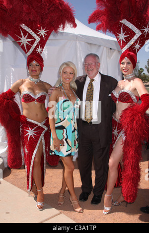 Holly Madison with Las Vegas Mayor Oscar B. Goodman Holly Madison kicks off festivities for 'The World's Largest Pool Party' on Stock Photo