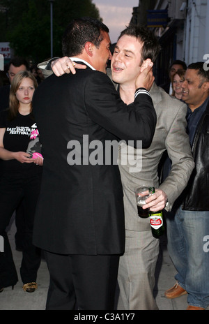 Tamer Hassan and Danny Dyer The 'City Rats' premiere as part of the East London Film Festival held at the Genesis Cinema in Stock Photo