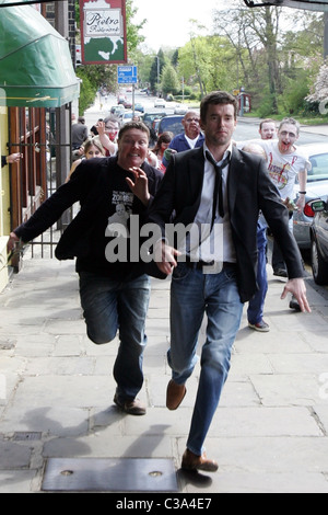 Dominic Brunt and Mark Charnook Leeds Zombie Film Festival held at the Cottage Road cinema. Leeds, England - 26.04.09 : Stock Photo